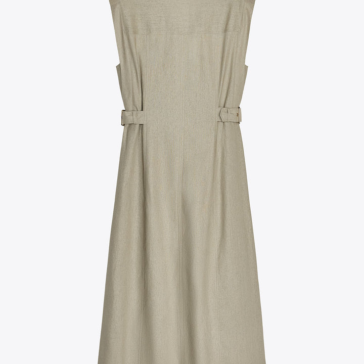 Moudda ZARA - Robe Midi Lin/Viscose - Détails Dorés - Tunisie 2
