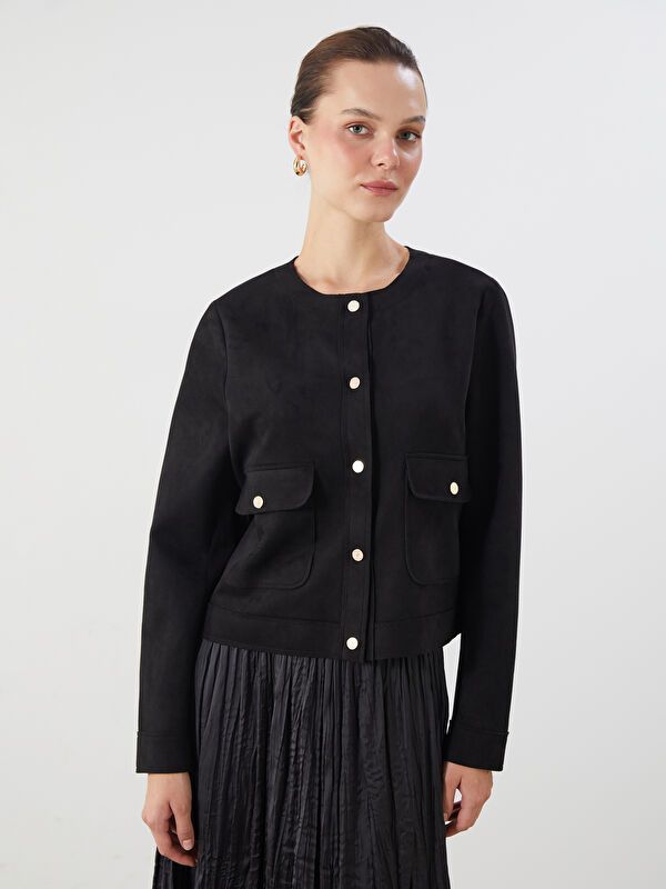 Moudda LC Waikiki - Chemise tissée manches longues Femme Noir - Tunisie 1