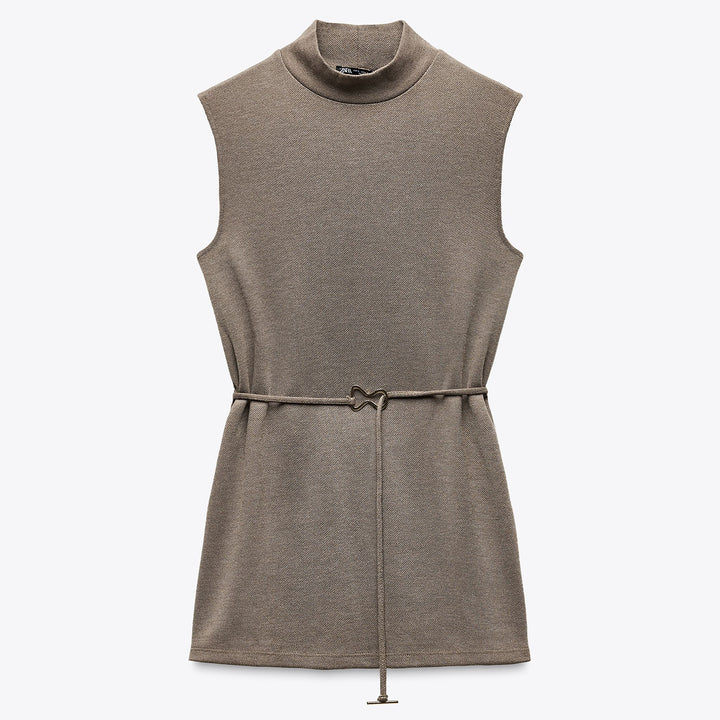Moudda ZARA - Top - Col Perkins & Ceinture Soft Piqué - Tunisie 1