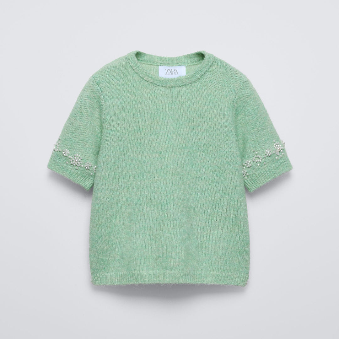 Moudda ZARA - Pull manches courtes perles – ensemble - Tunisie 1