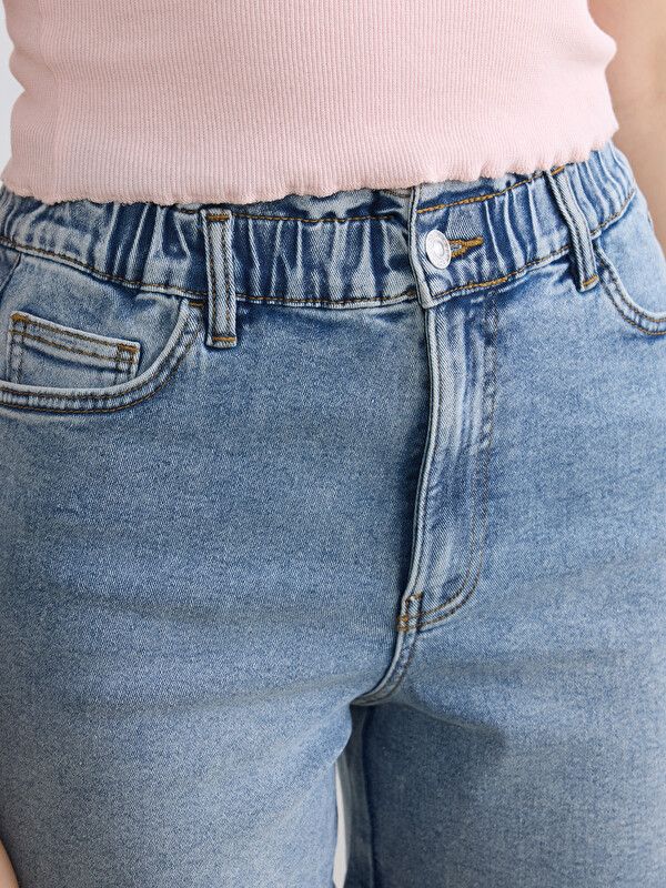 Moudda LC Waikiki - Short en jean pour Femme couleur Bleu délavé à l'acide - Tunisie 3