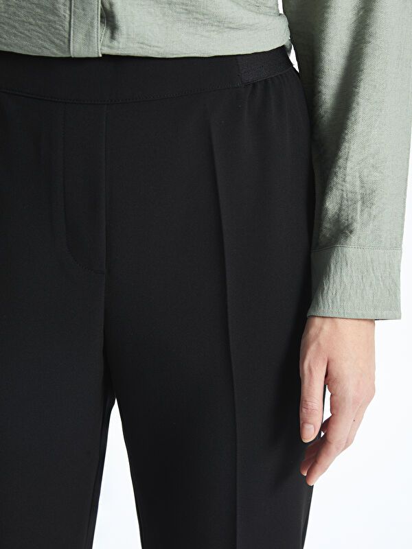 Moudda LC Waikiki - Pantalon mi-saison en tissu couleur Noir pour femmes - Tunisie 3