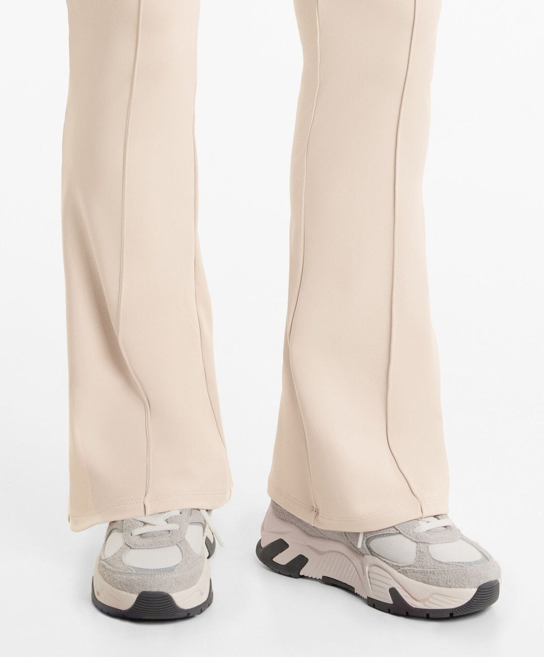 Moudda Oysho - Pantalon Long Flare Chaud - Taille Haute, Cheville, Zip & Couture - Tunisie 4