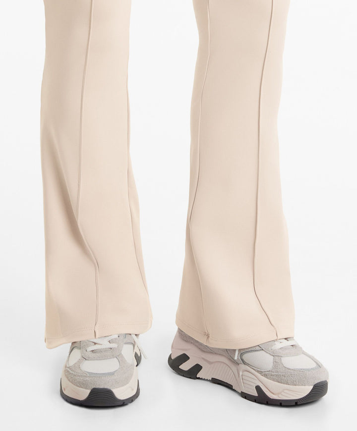Moudda Oysho - Pantalon Long Flare Chaud - Taille Haute, Cheville, Zip & Couture - Tunisie 4