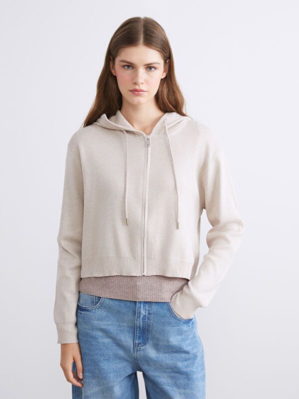 Moudda LC Waikiki - Cardigan en tricot Femme Beige clair - Tunisie 1