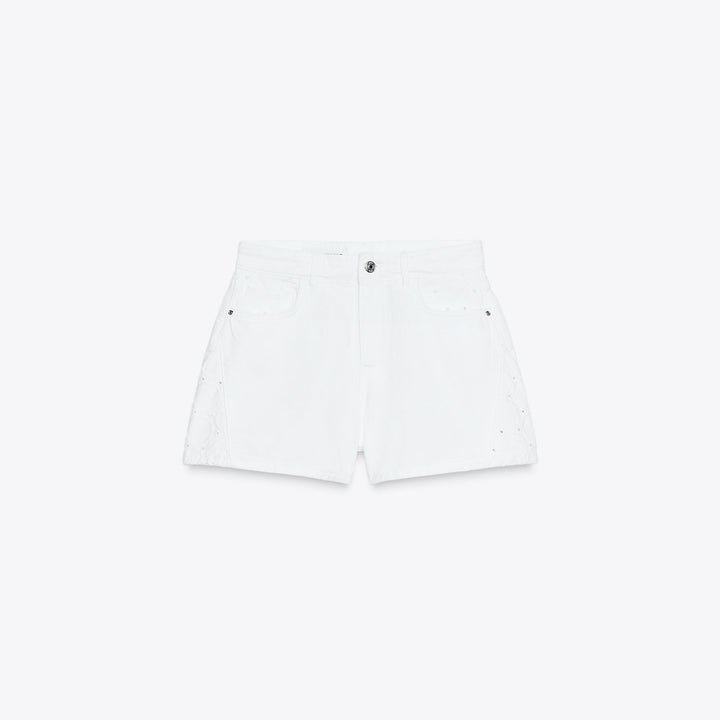 Moudda ZARA - Short Denim - Taille Moyenne & Broderie Suisse - Tunisie 1