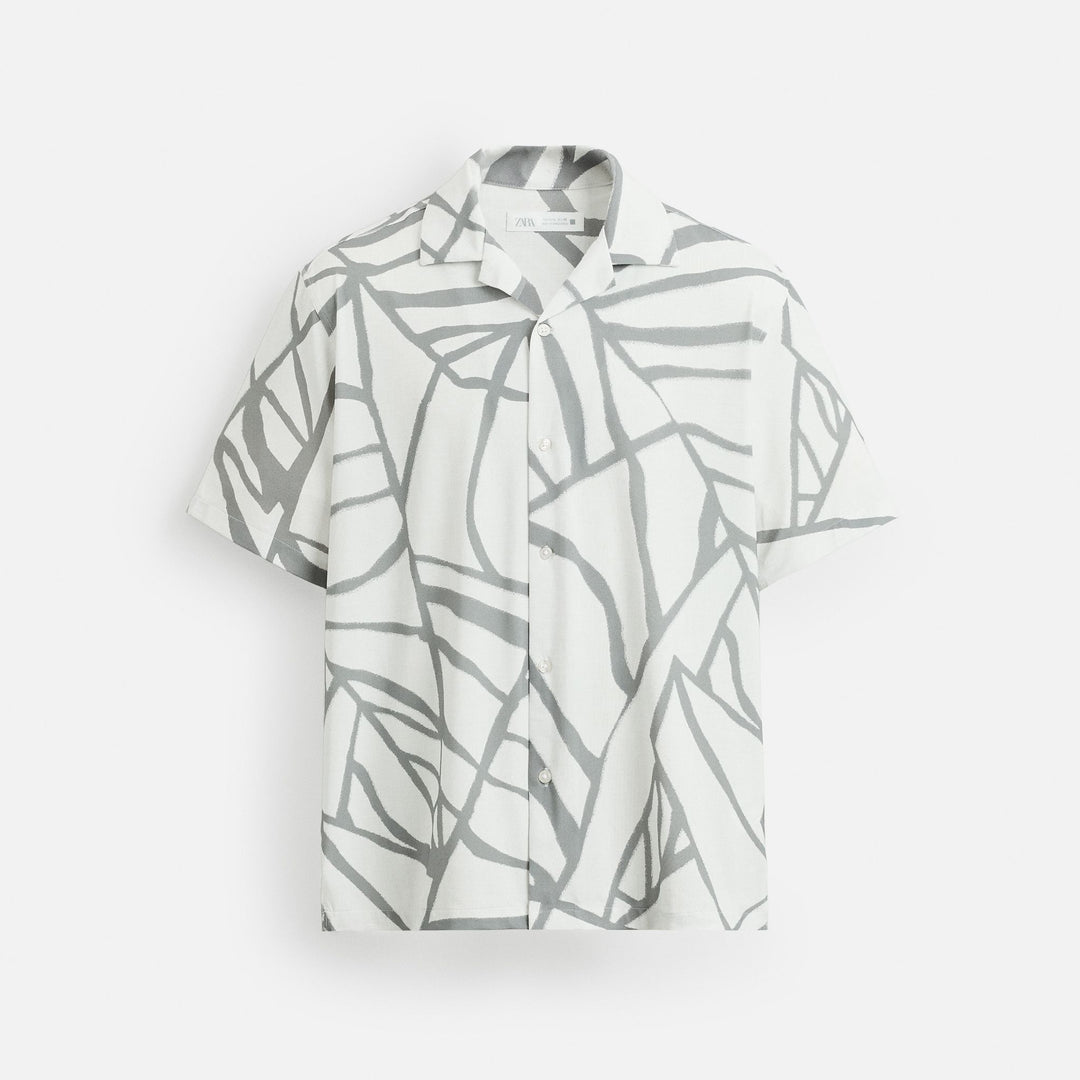 Moudda ZARA - Chemise Super Stretch - Feuille & Blanche - Tunisie 1