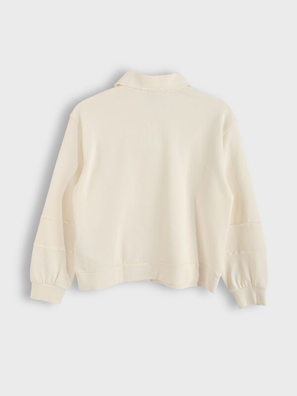 Moudda LC Waikiki - Sweatshirt en jersey Fille Ecru - Tunisie 2