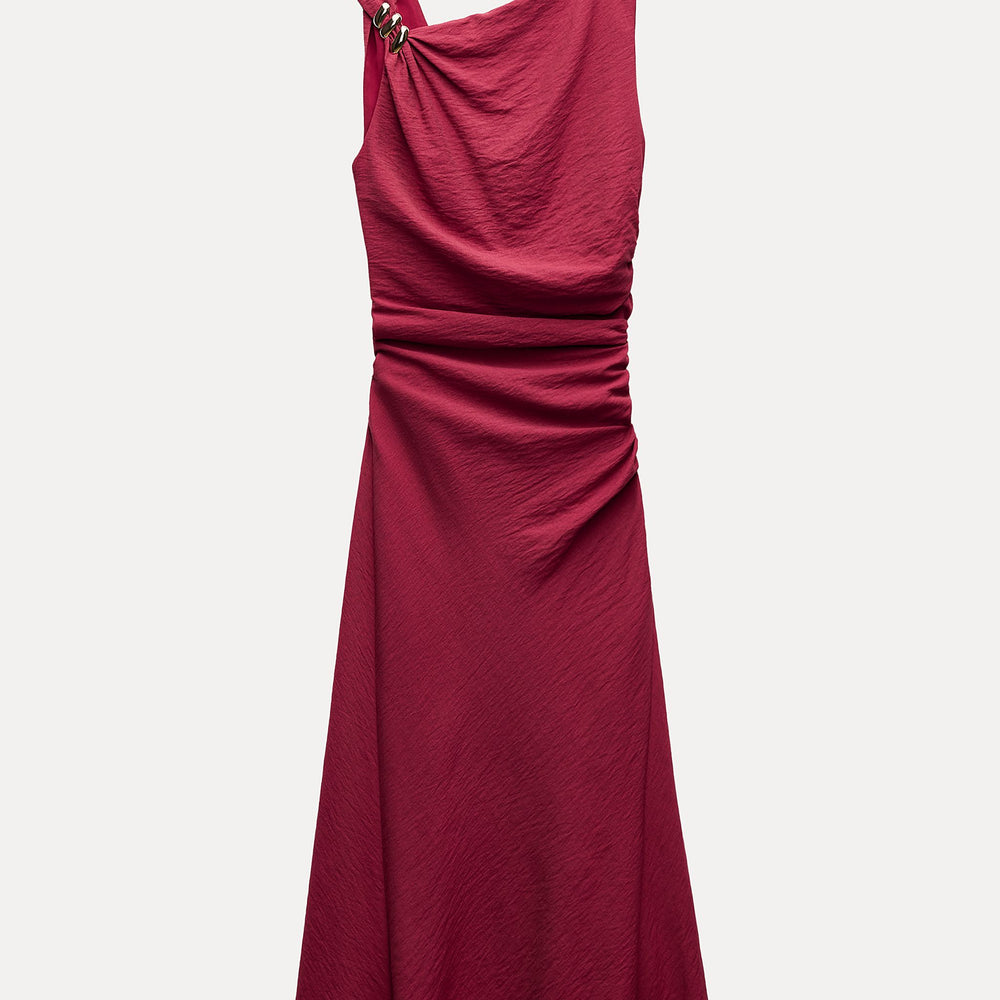 Moudda ZARA - Robe mi-longue manches courtes appliqué épaule - Tunisie 2