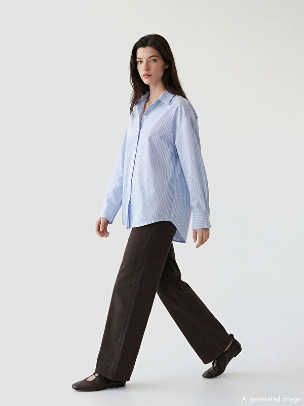 Moudda LC Waikiki - Chemise manches longues en tissu pour Femme - Tunisie 2
