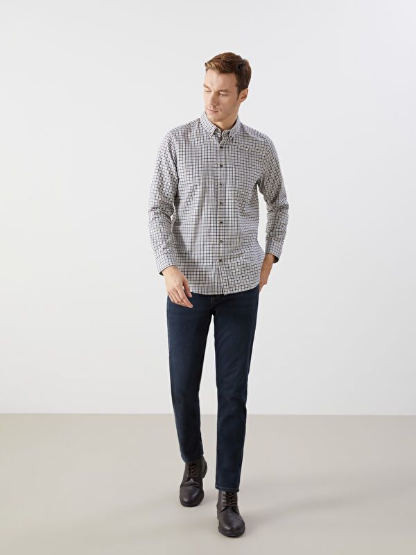 Moudda LC Waikiki - Chemise à carreaux tissée à manches longues pour Hommes - Tunisie 2