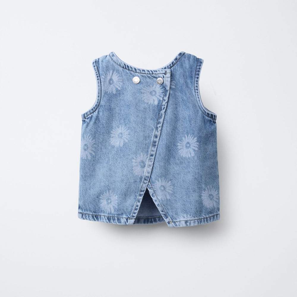 Moudda ZARA - Top Denim Enfant - Fleurs Laser - Tunisie 2