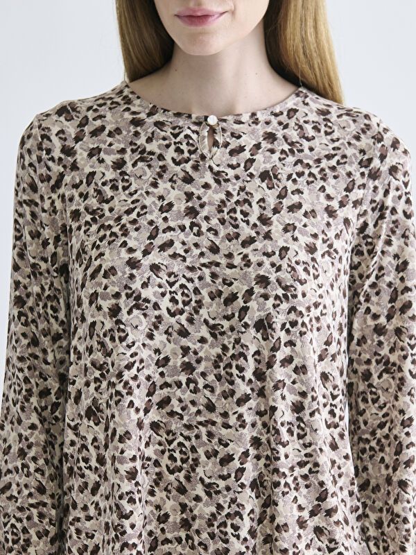 Moudda LC Waikiki - T-shirt fin à manches longues en jersey imprimé cv pour Femmes - Tunisie 3