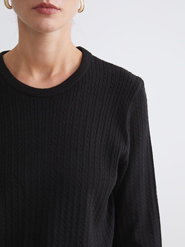 Moudda LC Waikiki - Pull mi-saison en tricot couleur Noir pour femmes - Tunisie 3