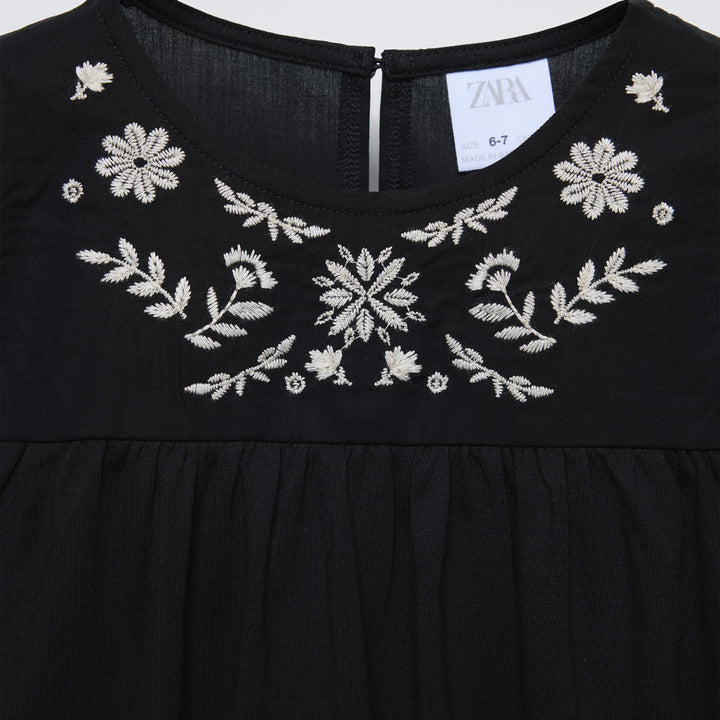 Moudda ZARA - T-shirt romantique fille, broderie poitrine - Tunisie 3
