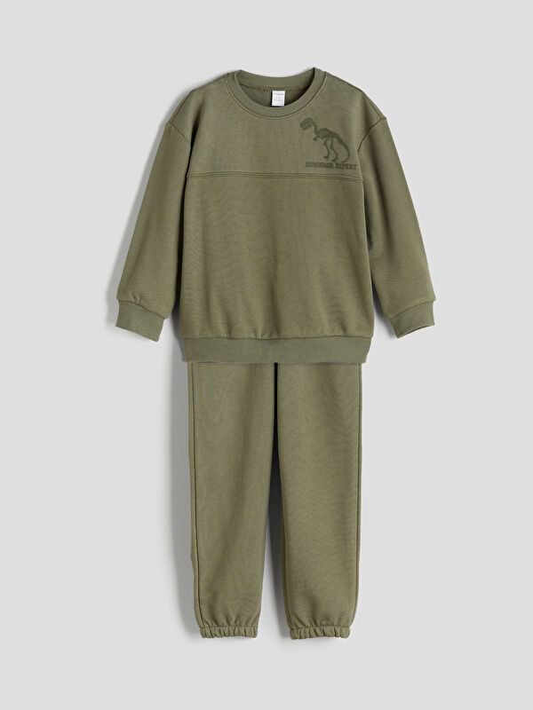 Moudda LC Waikiki - Ensemble en jersey manches courtes Garçon Kaki - Tunisie 1