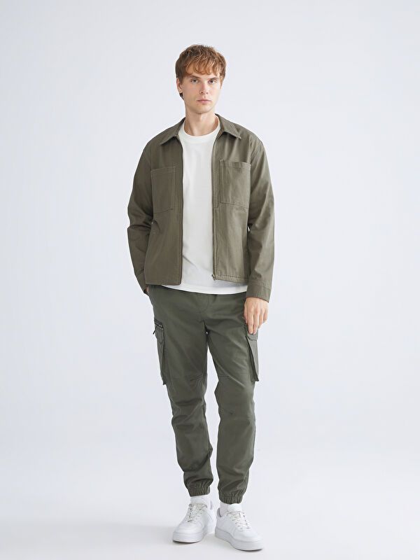 Moudda LC Waikiki - Veste-chemise tissée Homme Kaki - Tunisie 2