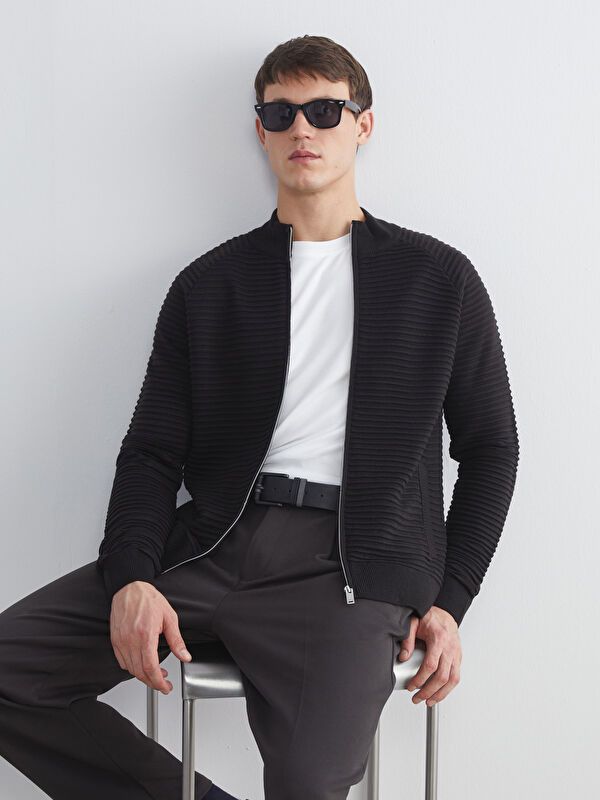 Moudda LC Waikiki - Cardigan en tricot Homme Noir - Tunisie 1