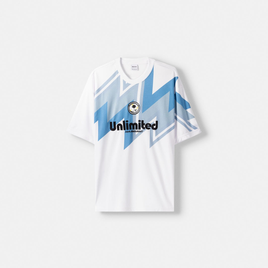 Moudda BERSHKA - T-shirt Boxy en Mesh Imprimé Unlimited - Tunisie 2