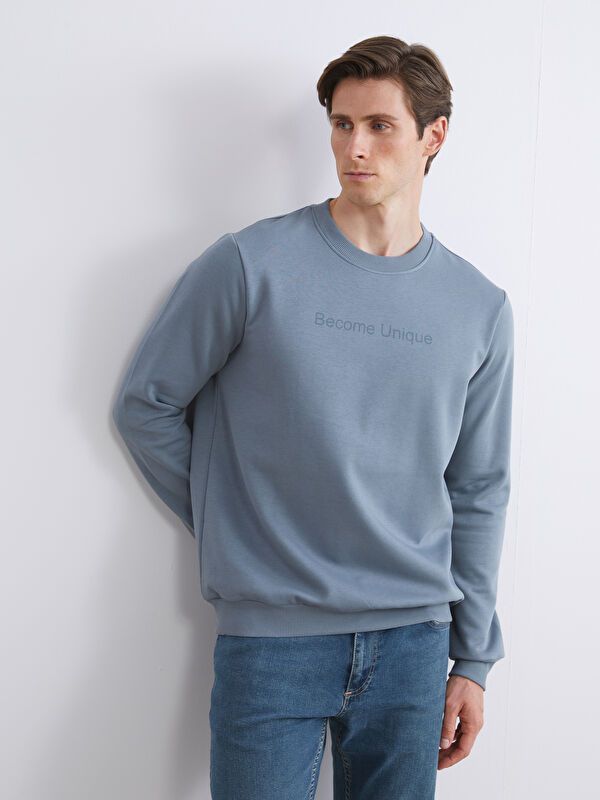 Moudda LC Waikiki - Sweat-shirt basique en jersey imprimé pour Hommes - Tunisie 1