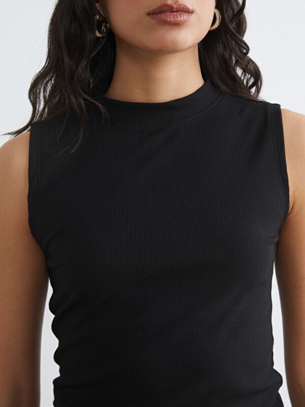 Moudda LC Waikiki - Tunique manches courtes en jersey pour Femme couleur Noir - Tunisie 3