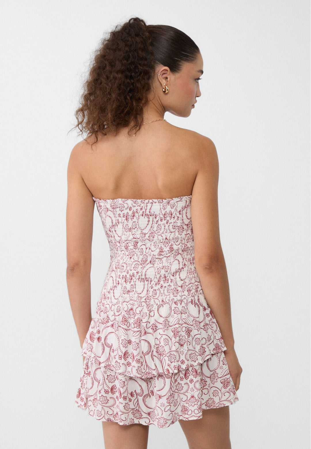 Moudda STRADIVARIUS - Robe Bandeau Élastiquée Imprimée - Tunisie 5