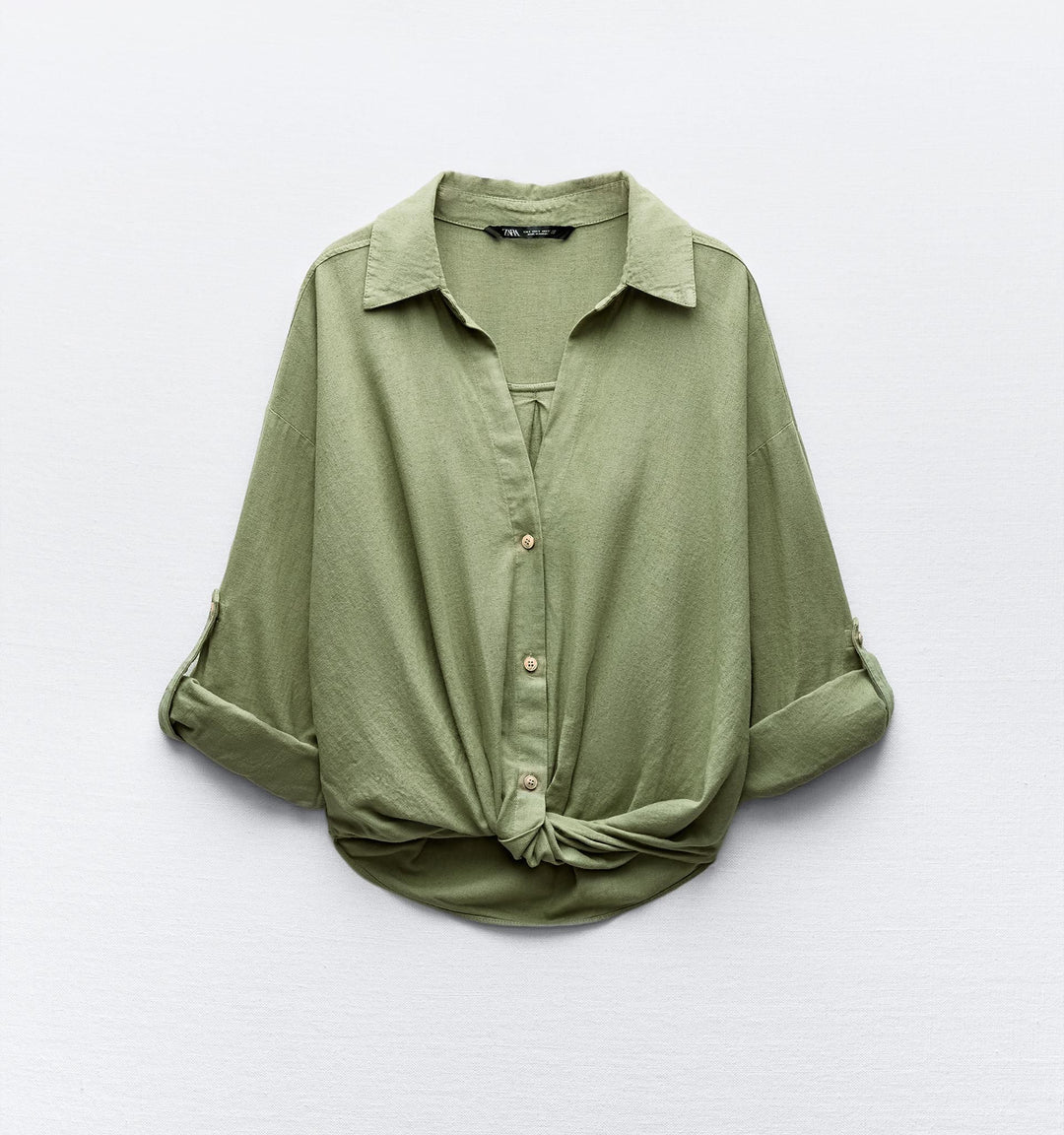 Moudda ZARA - Chemise nœud lin/viscose passant manche - Tunisie 1