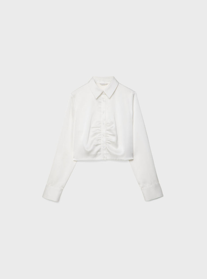 Moudda STRADIVARIUS - Chemise en Satin Basique Courte Froncée - Tunisie 2