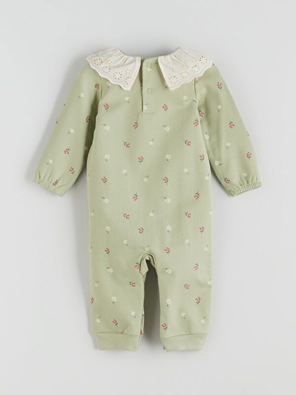 Moudda LC Waikiki - Salopette bébé en jersey manches longues Fille Impression vert terne - Tunisie 3