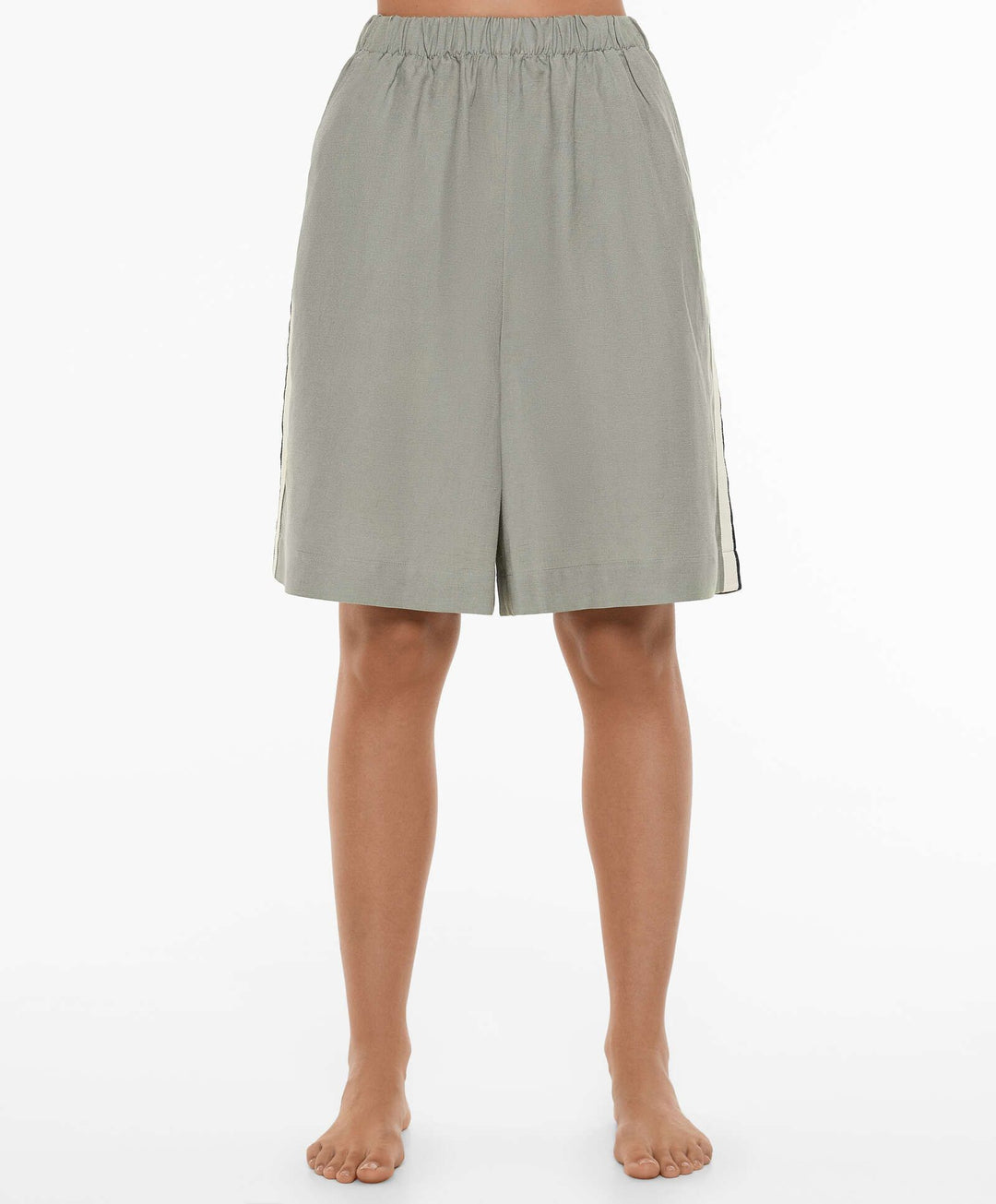 Moudda Oysho - Bermuda Coton avec Finitions Latérales Taille Haute - Tunisie 5