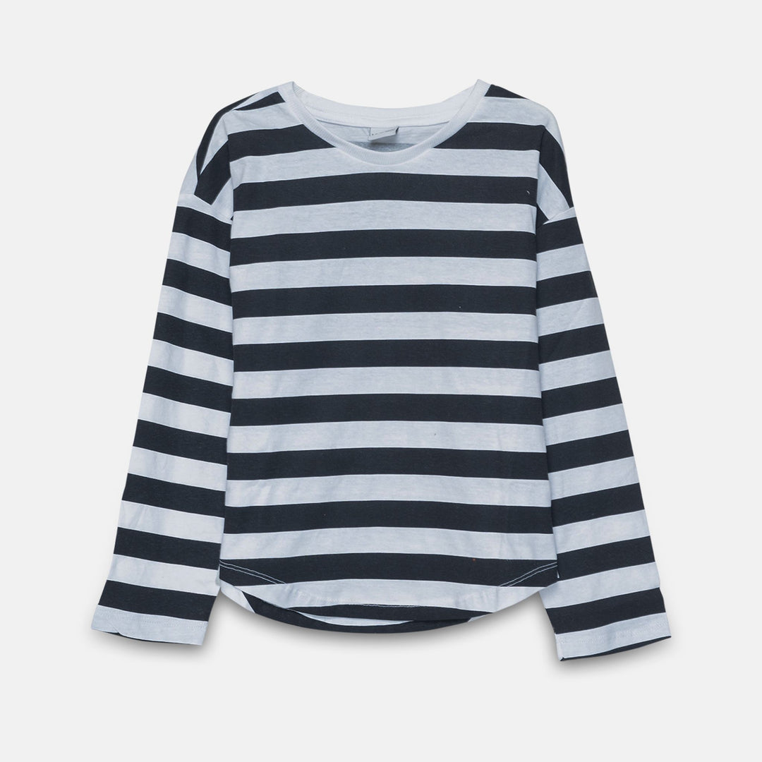 Moudda LC Waikiki - Body jersey basique manches longues Fille Rayures noires - Tunisie 2