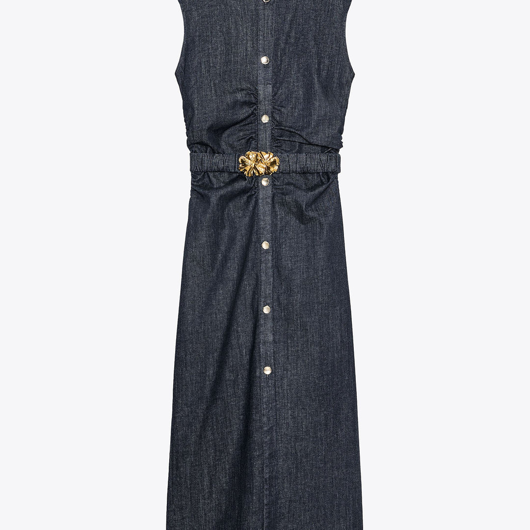 Moudda ZARA - Robe Midi Denim - Boutons & Ceinture Boucle - Tunisie 1