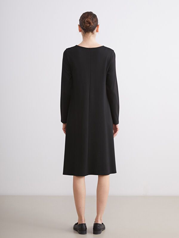 Moudda LC Waikiki - Robe jersey manches longues Femme Noir - Tunisie 4