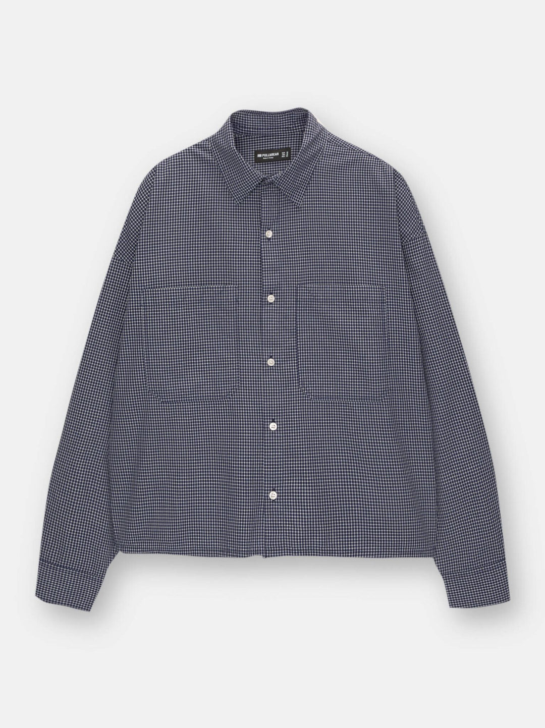 Moudda PULL & BEAR - Chemise - Popeline Micro-Carreaux & Poches - Tunisie 3