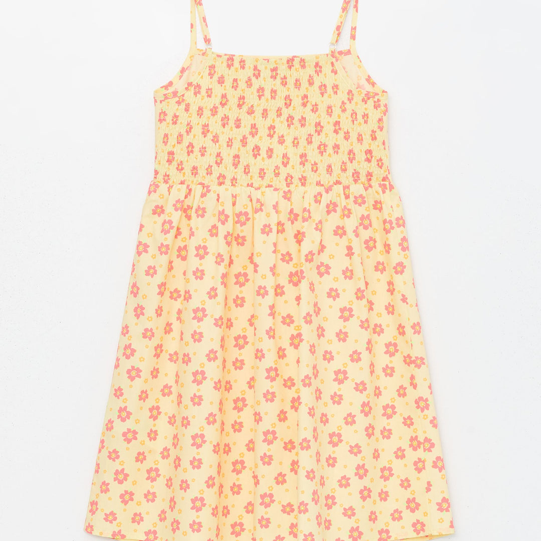 Moudda LC Waikiki - Robe tissée manches courtes Fille Impression jaune moyen - Tunisie 2