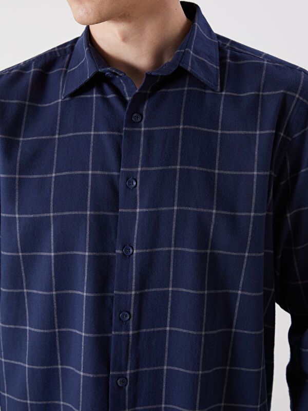 Moudda LC Waikiki - Chemise tissée manches longues Homme Rayures marine - Tunisie 3