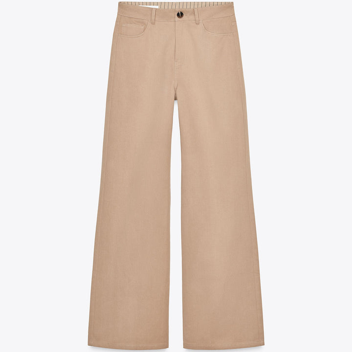 Moudda ZARA - Pantalon Wide Leg - Taille Haute & Rayures - Tunisie 1