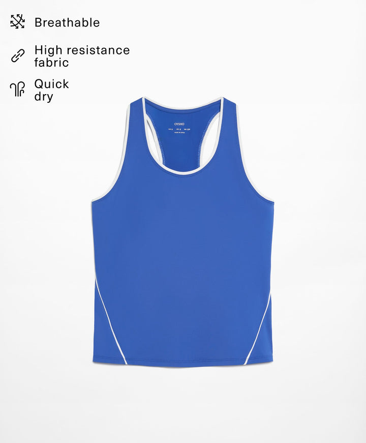 Moudda Oysho - T-Shirt Technique Padel avec Passepoil - Tunisie 3