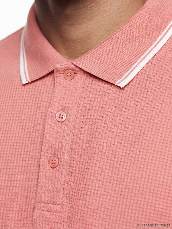 Moudda LC Waikiki - T-shirt manches courtes en jersey pour Homme couleur Corail terne - Tunisie 3