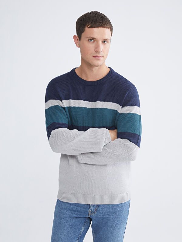 Moudda LC Waikiki - Pull tricot à rayures pour Hommes - Tunisie 1