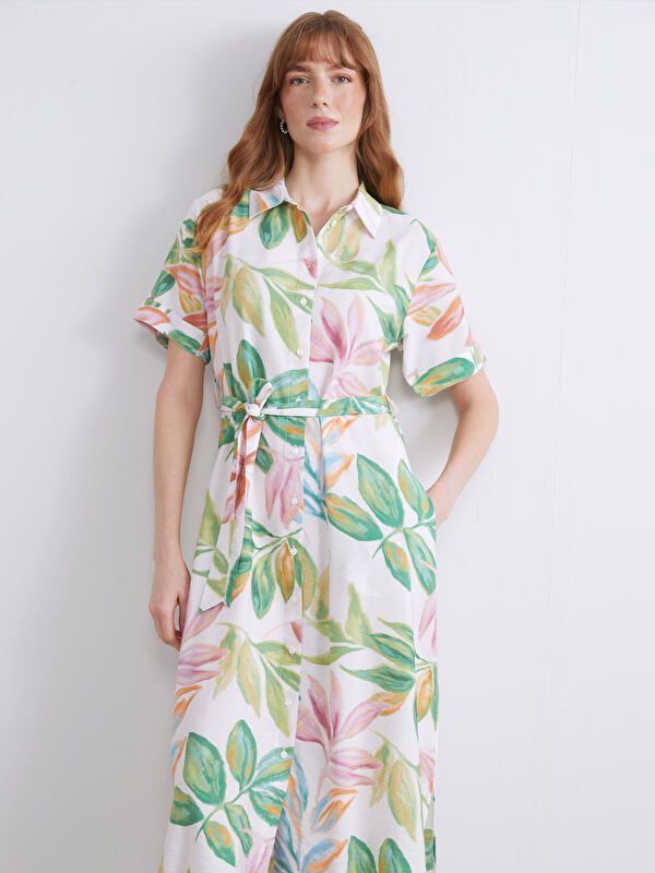 Moudda LC Waikiki - Robe manches courtes en tissu pour Femme - Tunisie 2