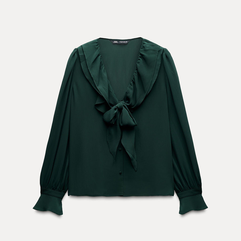 Moudda ZARA - Blouse Romantique à Nœud et Volants - Tunisie 2
