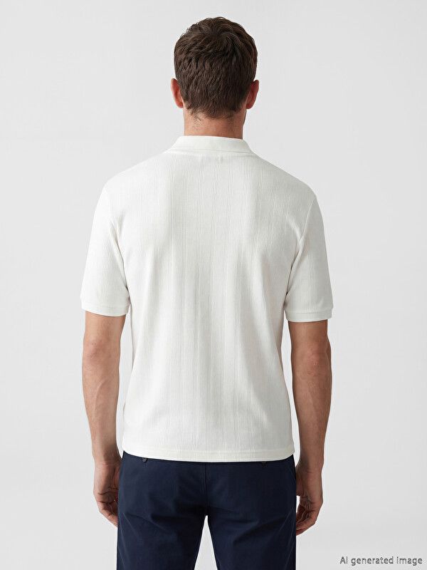 Moudda LC Waikiki - T-shirt manches courtes en jersey pour Homme couleur Blanc - Tunisie 4