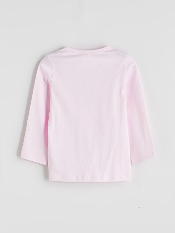 Moudda LC Waikiki - Pyjama en jersey manches longues moyen Fille Rose pâle - Tunisie 4