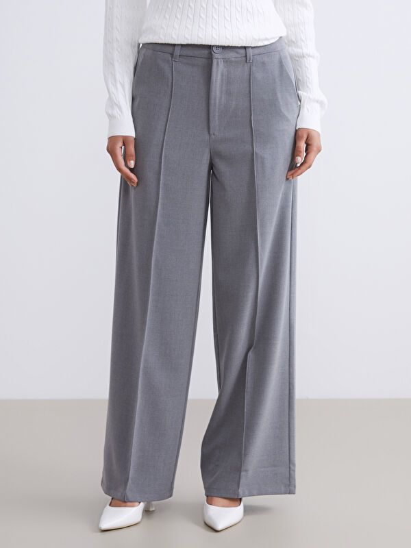 Moudda LC Waikiki - Pantalon tissé moyen Femme Mélange de gris - Tunisie 2