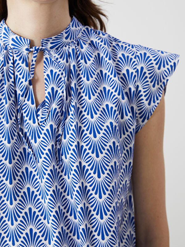 Moudda LC Waikiki - Chemisier (blouse) imprimé manches courtes en tissu pour Femme - Tunisie 3