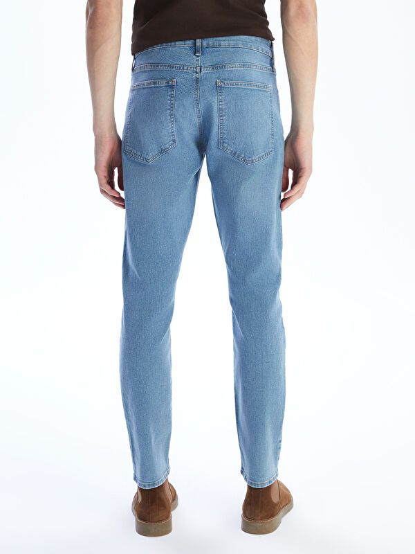 Moudda LC Waikiki - Pantalon jean tissé basique Homme Canne indigo clair - Tunisie 4