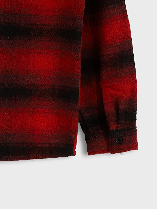 Moudda LC Waikiki - Chemise tissée manches longues Garçon À carreaux rouges - Tunisie 3