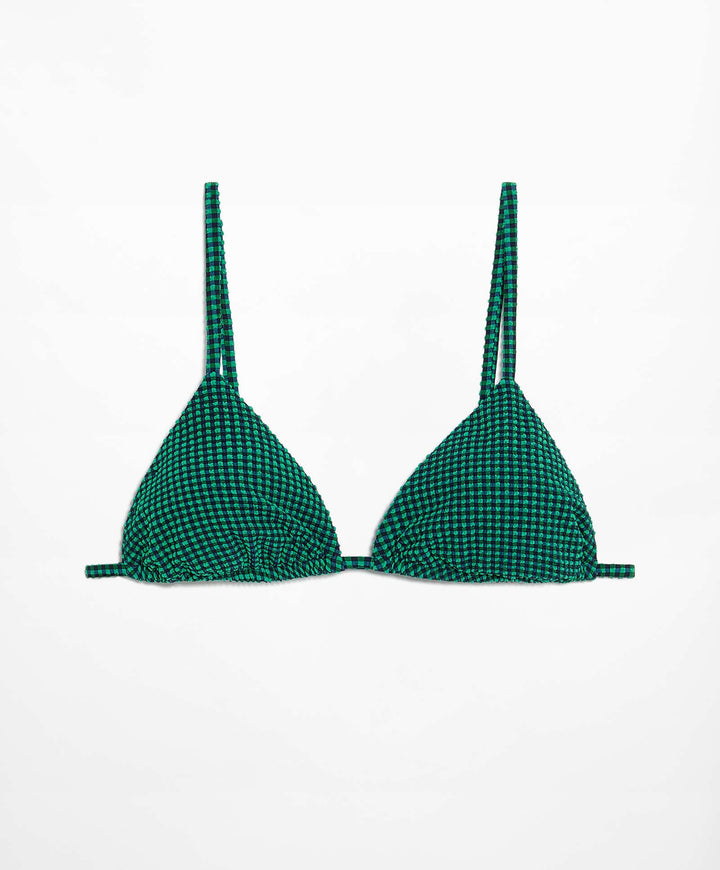Moudda Oysho - Culotte Triangle Mousse Extra Vichy Vert - Tunisie 5