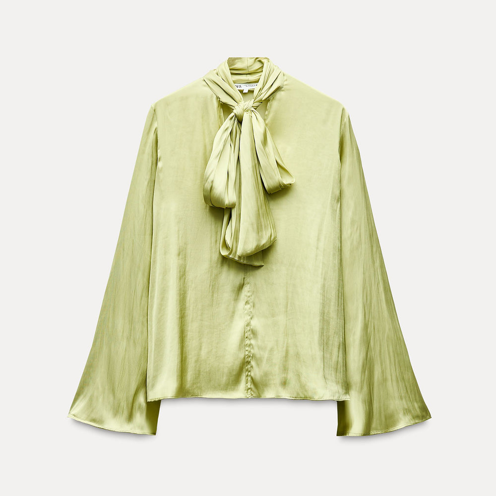 Moudda ZARA - Blouse Manches Longues Volumineuses à Nœud - Tunisie 2